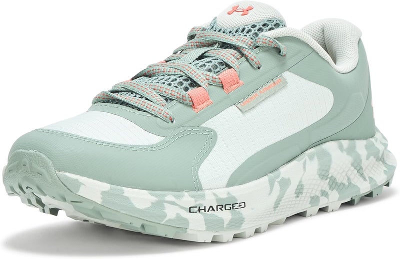 Under Armour Women's Charged Bandit Trail 3 Sneaker - Hydro Green/Silica Green/Blush Orange - Image 1