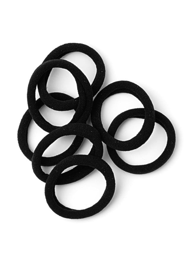 Elastic Hair Ties Set for Girls and Women - 12 Black + 12 White, Durable Rubber Bands That Don't Pull Hair, Perfect for Everyday Use - Image 2