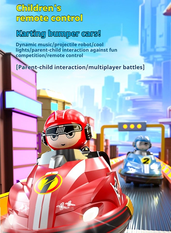 Remote control battle collision car toy set of 2 players,parent-child interaction go kart drift catapult children's toy,Toddlers Mini RC Car Toys with Light,Sound, 360°Rotating - Image 3