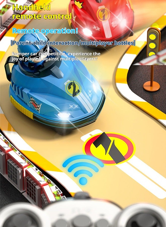 Remote control battle collision car toy set of 2 players,parent-child interaction go kart drift catapult children's toy,Toddlers Mini RC Car Toys with Light,Sound, 360°Rotating - Image 2