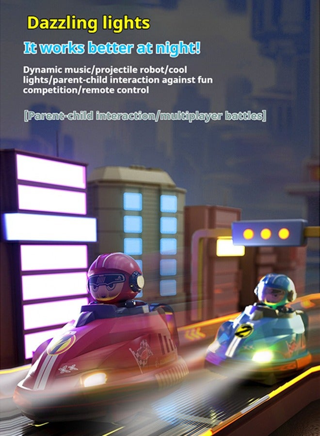 Remote control battle collision car toy set of 2 players,parent-child interaction go kart drift catapult children's toy,Toddlers Mini RC Car Toys with Light,Sound, 360°Rotating - Image 4