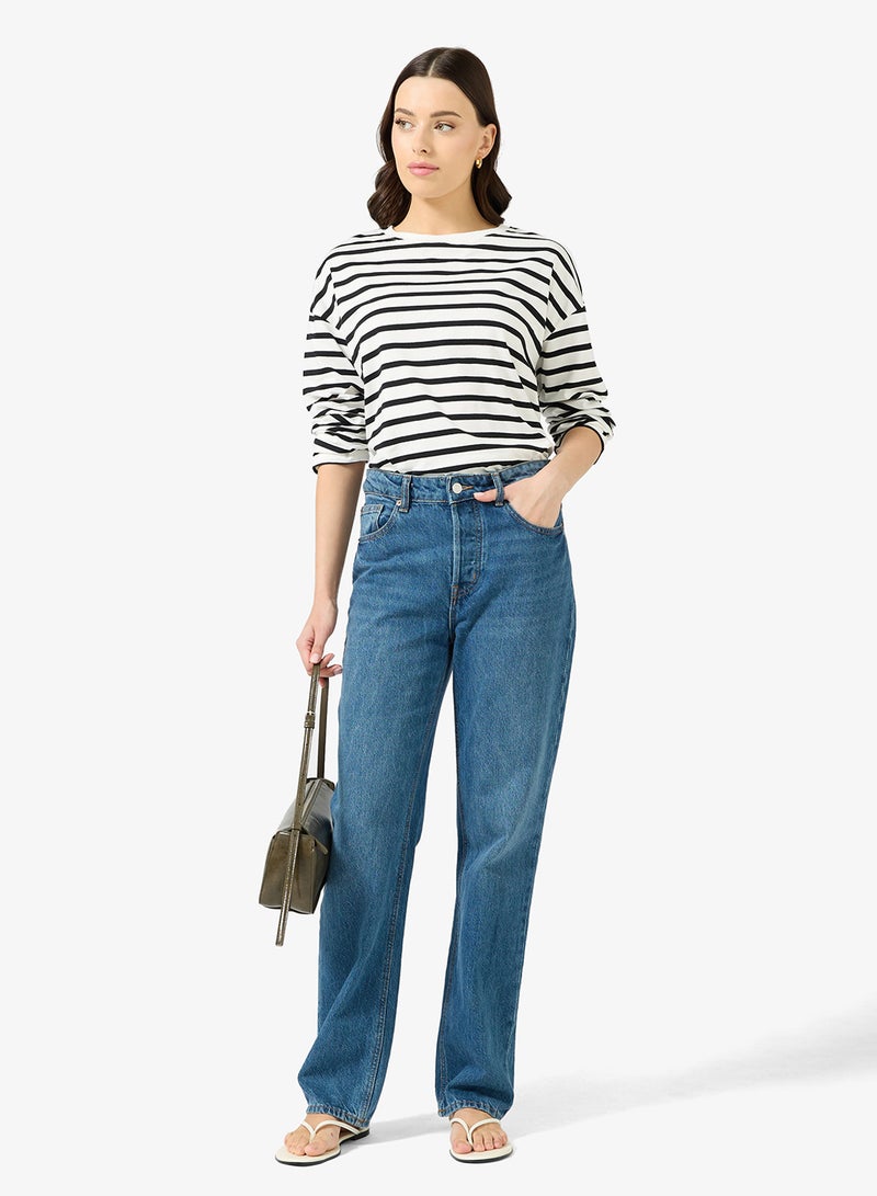 جينجر تيشيرت بأكمام طويلة مخطط - Image 4