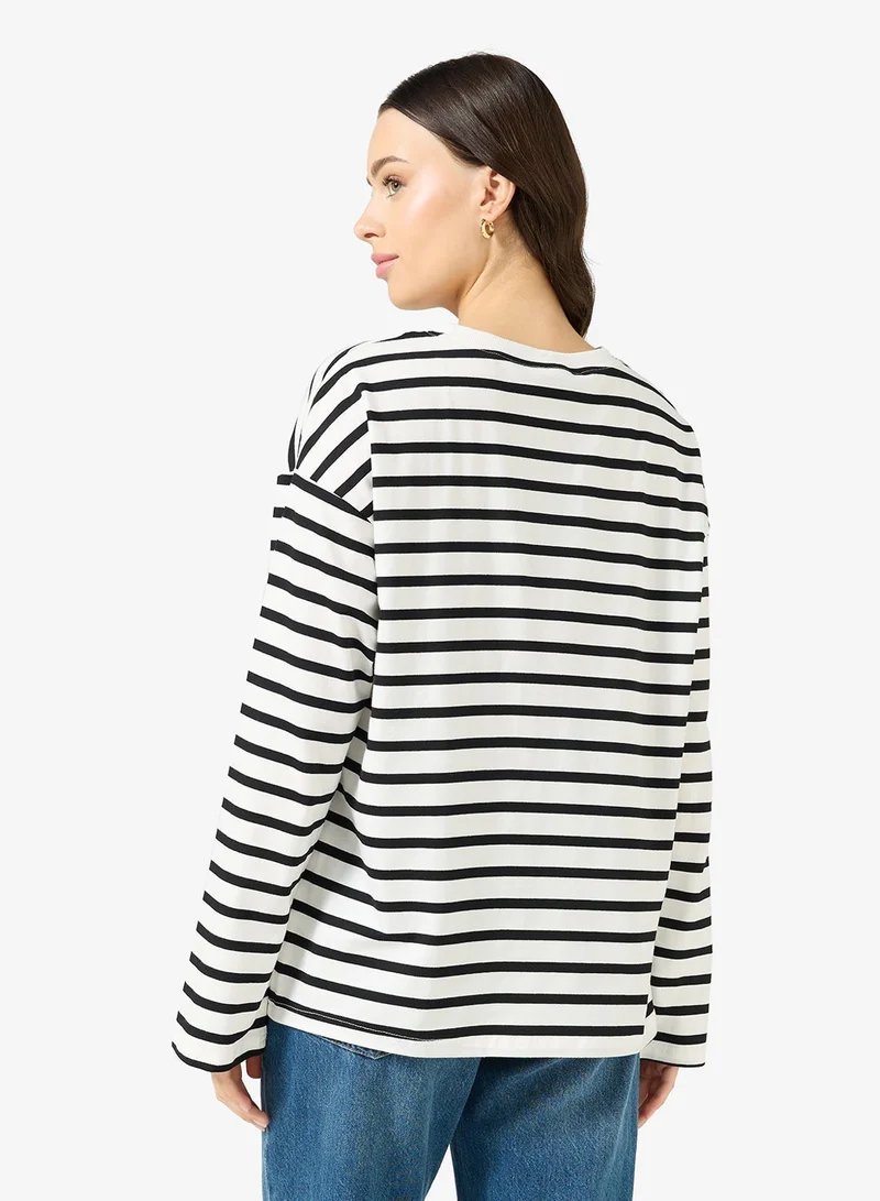 Ginger Long Sleeve Stripe T-shirt