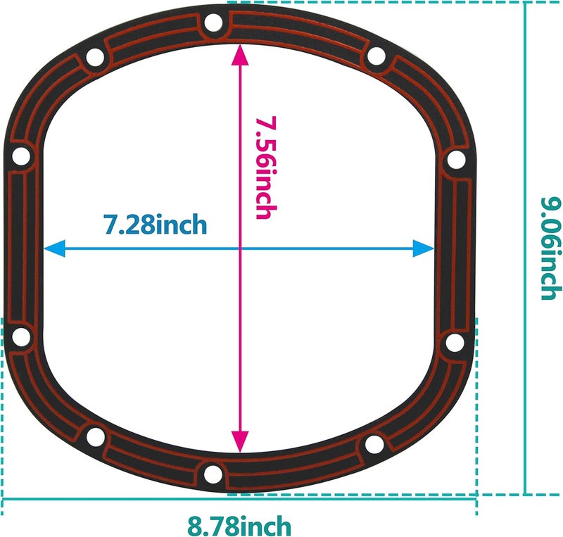 salangid Differential Cover Gasket D030 for Dana 30 Axles - Image 4