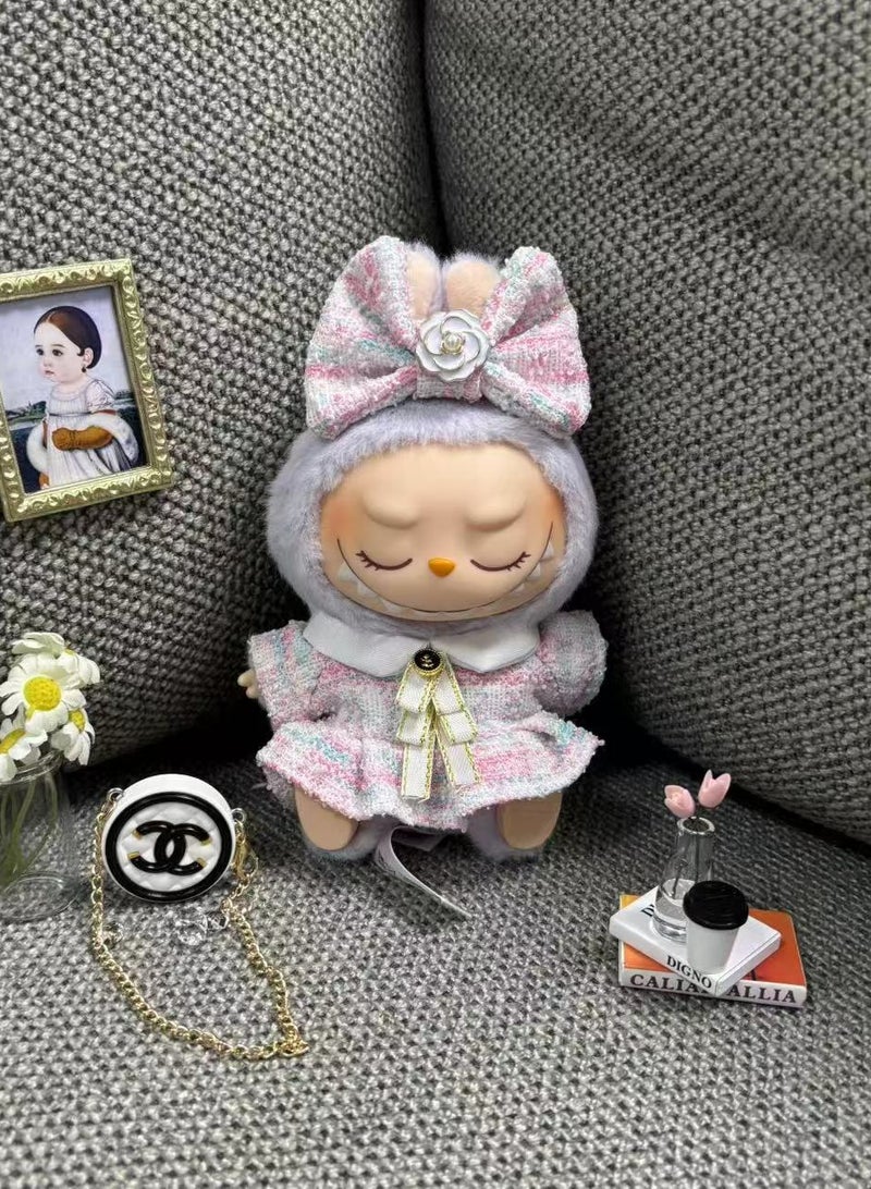 Labubu doll clothes, Labubu clothes, handmade crochet doll clothes for 6.7 inch dolls, high quality Labubu clothes and accessories, elegant clothes for Labubu dolls (bag not included)