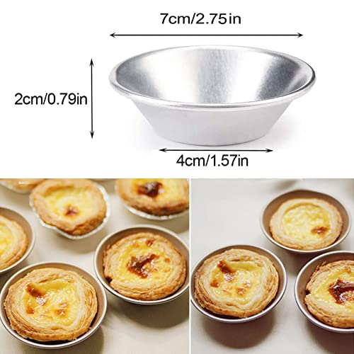 Manwetye 25 PackEgg Tart MoldMini Pie Muffin Cupcake Pans Egg Tart Bakeware NonStick Baking Cups - Image 3