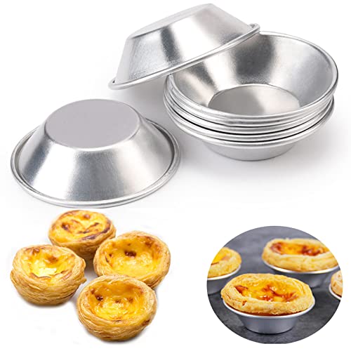 Manwetye 25 PackEgg Tart MoldMini Pie Muffin Cupcake Pans Egg Tart Bakeware NonStick Baking Cups - Image 1