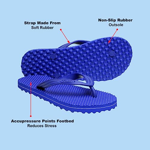 YUKI Men and Women Slipper Accupressure Flip Flops Hawai Chappal for Home Daily Use - Image 2