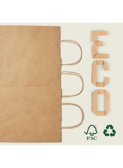 MESHA MESHA Gift Bags 10X5X13'' 100Pcs, Large Brown Paper Bags with Handles Bulk,Reusable Kraft Shopping Bags for Small Business,Merchandise,Retail,Birthday,Kids Party,Favors  - Image 5