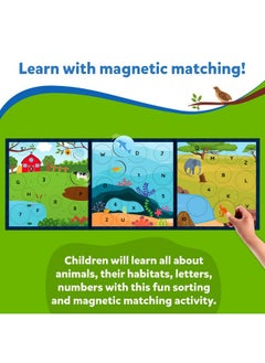 Skillmatics Skillmatics Magnetic Matching Activity - Letters, Numbers & Animals, Preschool Learning Toy & Game for Kids, 35+ Magnetic Pieces, Gifts for Boys & Girls Ages 3, 4, 5, 6  - Image 3