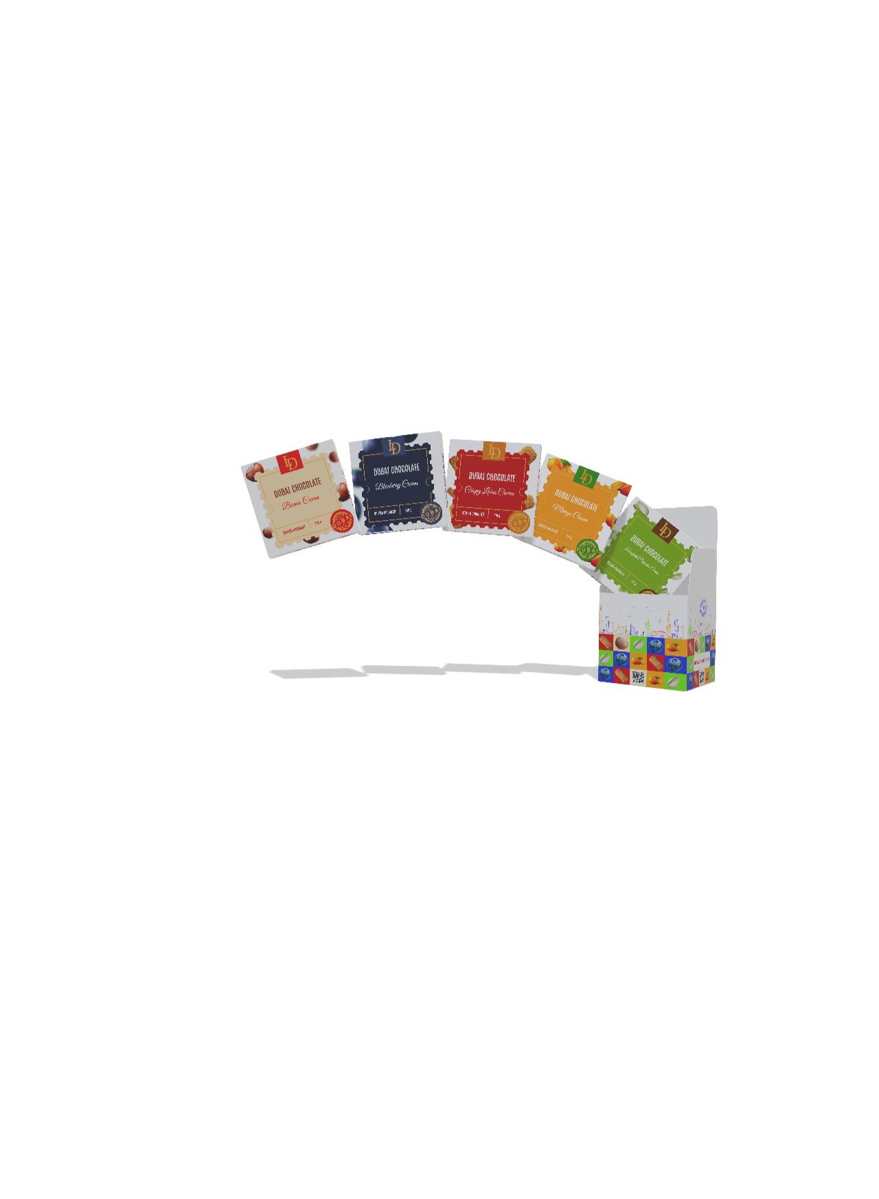 Le Damas LD Dubai Chocolate 5 Flavours - Milk - Box