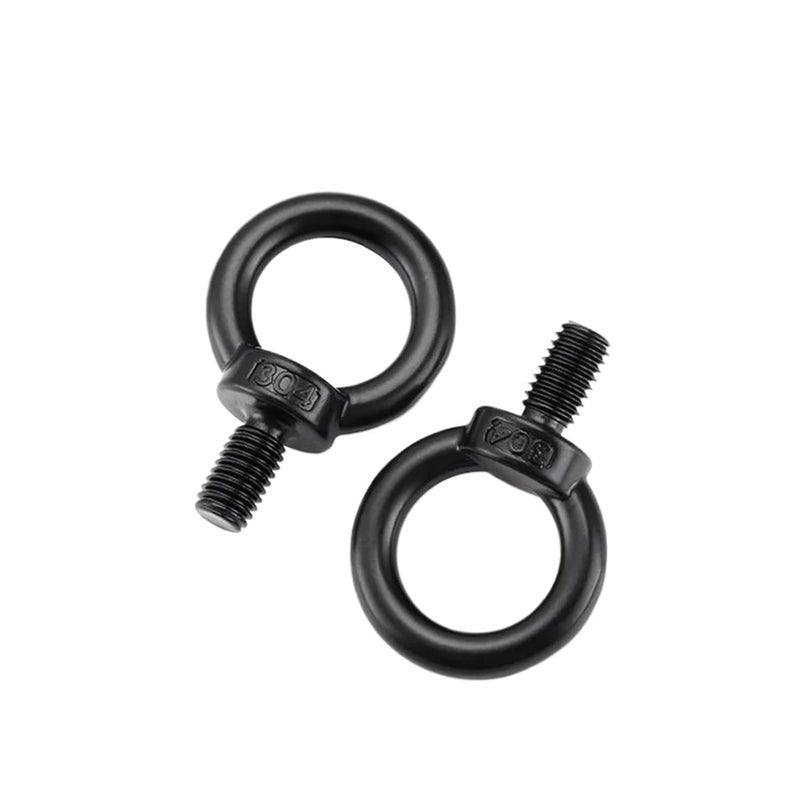 M8x14mm 10pcs Black Dacromet Coating 304 Stainless Steel Lifting Eyebolts Ring Screws Nuts - Image 5