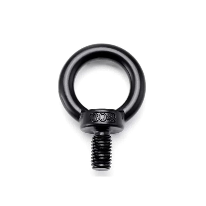 M8x14mm 10pcs Black Dacromet Coating 304 Stainless Steel Lifting Eyebolts Ring Screws Nuts - Image 4