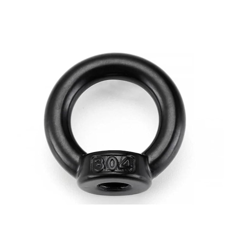 M8x14mm 10pcs Black Dacromet Coating 304 Stainless Steel Lifting Eyebolts Ring Screws Nuts - Image 3