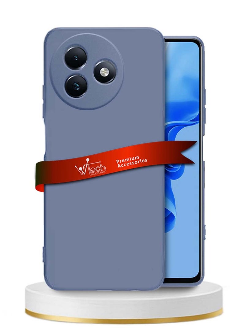 Wtech Itel S24 4G 2024 Premium Liquid Silicone Case Cover Rock Blue - Image 1