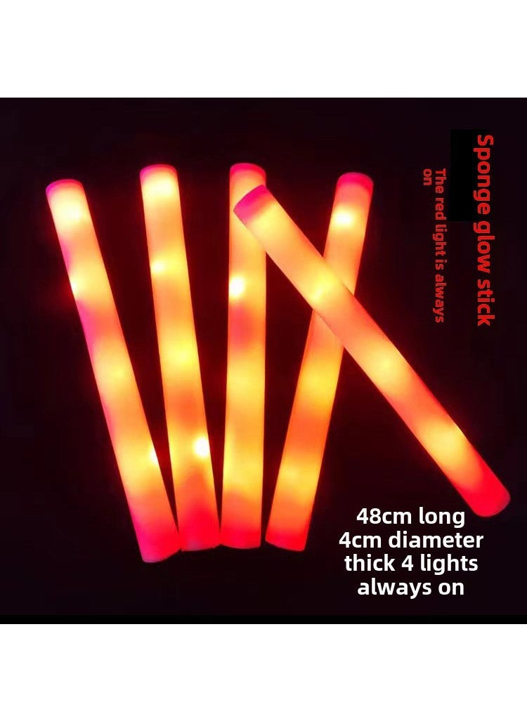 Arabest 1 x 5 pcs Colorful LED Foam Glow Sticks Concert Party Red No Bag [Big Electronics] 