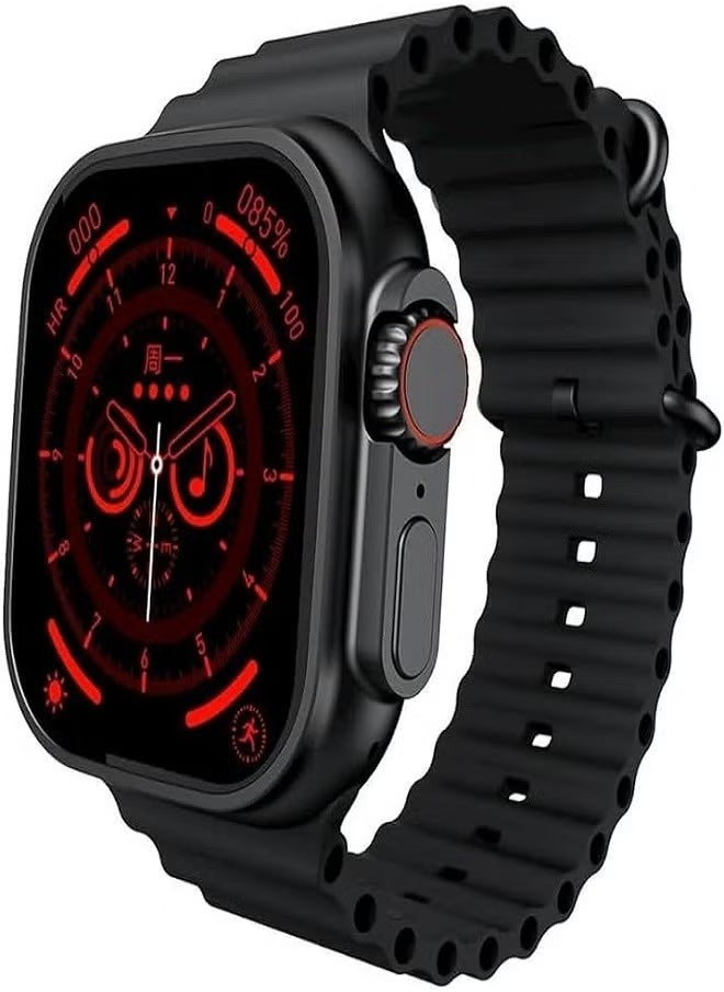 W&O - X9 ULTRA 2 Smart Watch, 9th Edition, 2.2-inch Super AMOLED Screen - Bluetooth - NFC - Google Maps - Chat GPT - Wireless Charger ( black) - Image 1