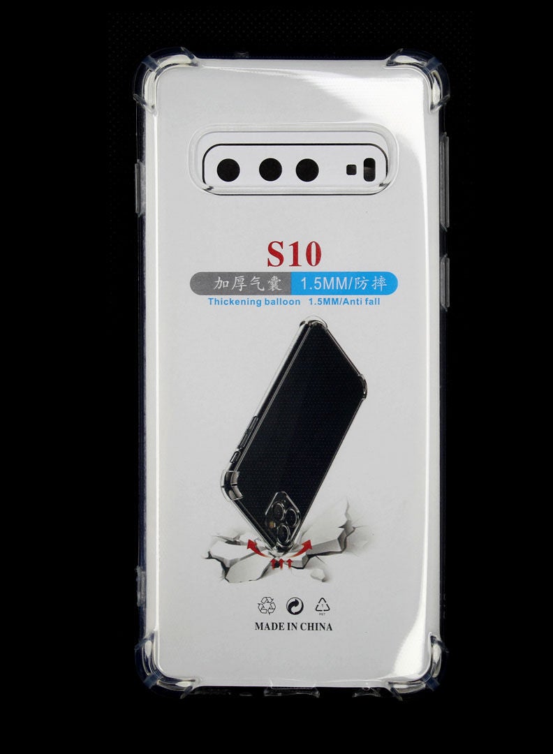 Theodor Protective Case for Samsung Galaxy S10, Shockproof Phone Bumper Cover, Anti-Scratch Clear Back (Clear) - Image 1