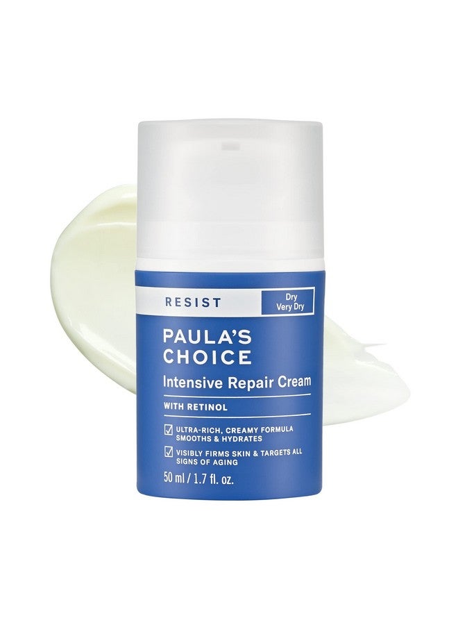 باولاز تشويس كريم الإصلاح المكثف من ريسيست مع الريتينول وحمض الهيالورونيك والجوجوبا، مرطب مركّز مضاد للشيخوخة للبشرة الجافة والمتشققة، 1.7 أونصة