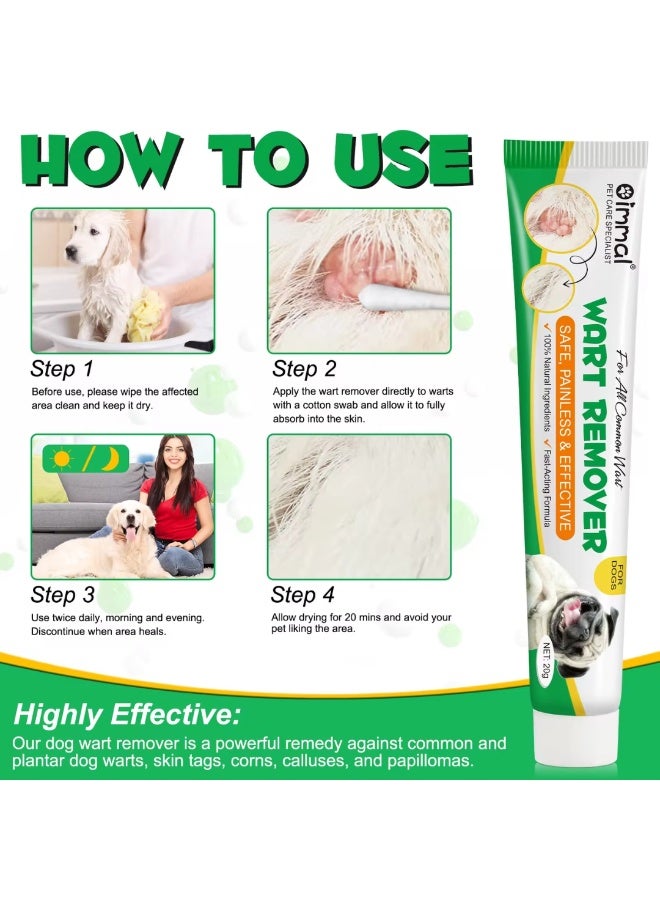 Oimmal مزيل الثآليل للكلاب، علاج إزالة الثآليل للكلاب، بدون ضرر، ومزيل علامات الجلد للكلاب بدون ألم، رعاية طبيعية للحيوانات الأليفة 20 جرام - Image 5