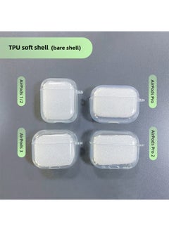 Suitable For Airpods Transparent Pro2 Earphone Case 3 Generation Apple Bluetooth Earphone Case Earphone Case Pro Protective Cover-Color:TPU Soft Shell-nude Makeup (with Hanging Ears)-Applicable Model:Airpods-- Pro
