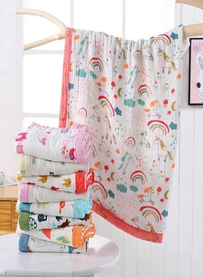 Fabrify Pure Organic Cotton 6 Layer Muslin Blanket for Baby | Ultra-Soft Swaddling Towel for Newborns and Toddlers |110 X110 Cm | 0-3 Years (Fix Design), Pack of 1, Multicolor (Funny) - Image 2