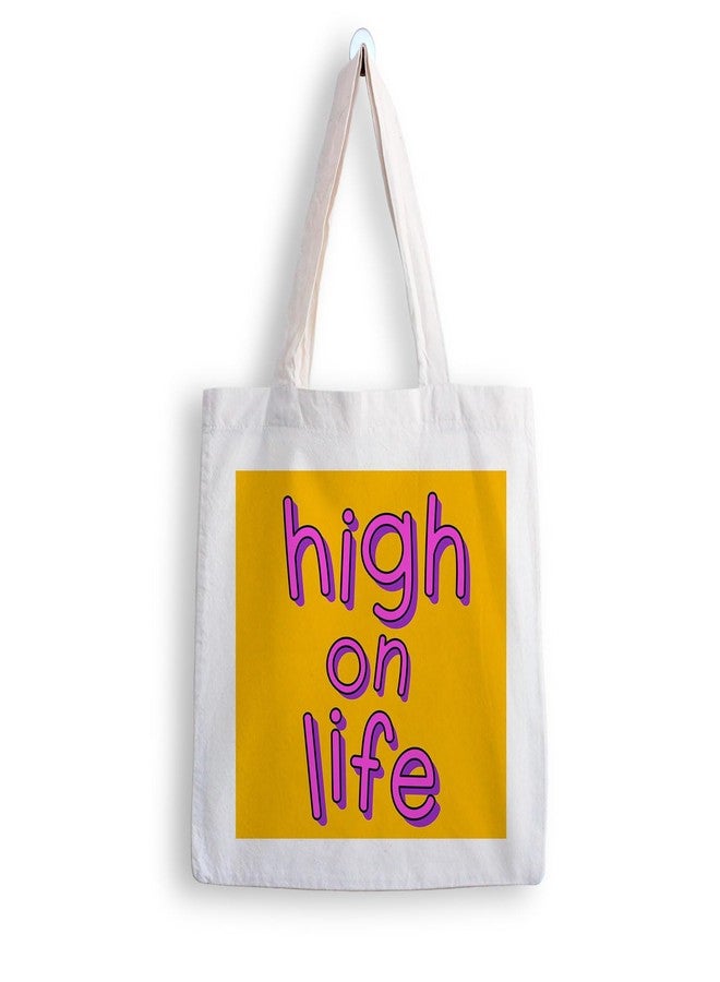 ARTBUG Tote Bag for Women with zip, Aesthetic Canvas tote bag for college girls, office, stylish and reusable - High - D No - 121 - Image 1
