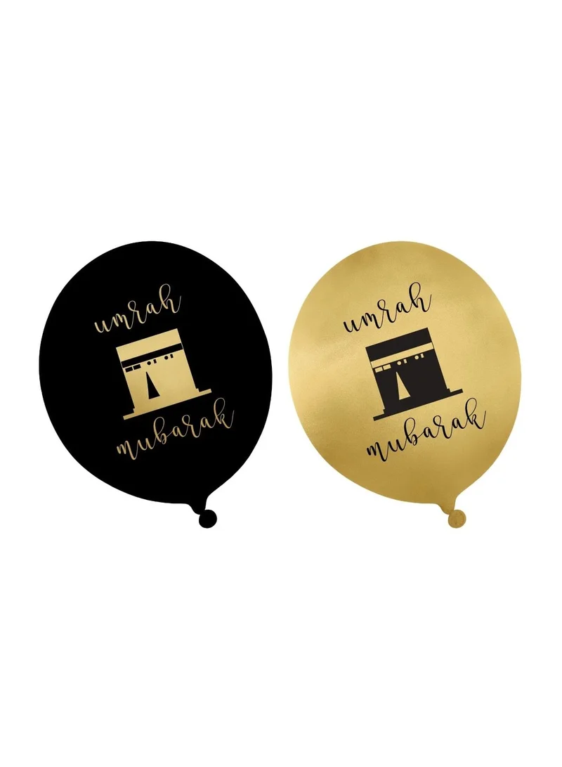 Peacock Supplies Peacock Supplies Black & Gold Umrah Party Balloons (10pk) - Festive Decor