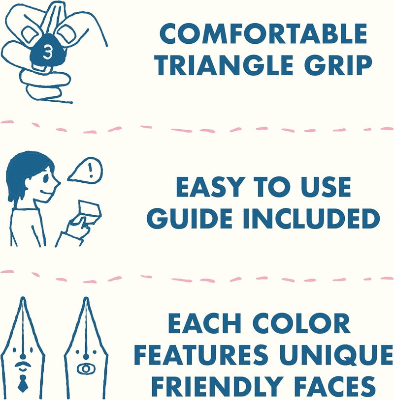 PILOT Kakuno Fountain Pen, Clear Barrel, Medium Nib (10822) - Image 3