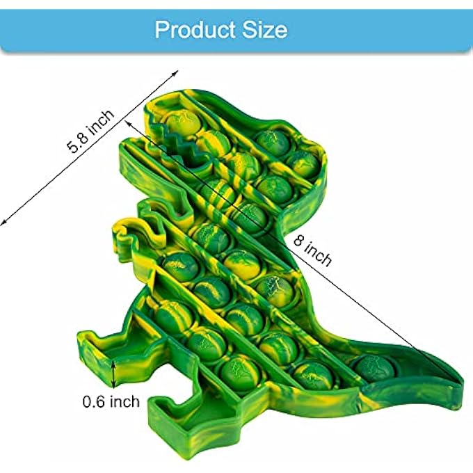 AIZIXIN Pop Bubble Fidget Sensory Toys, Squeeze Sensory Toys, Novelty Gifts for Boys and Girls, Stress Relief and Anti-Anxiety Tools for Kids and Adults (Dinosaur,Camouflage) - Image 2