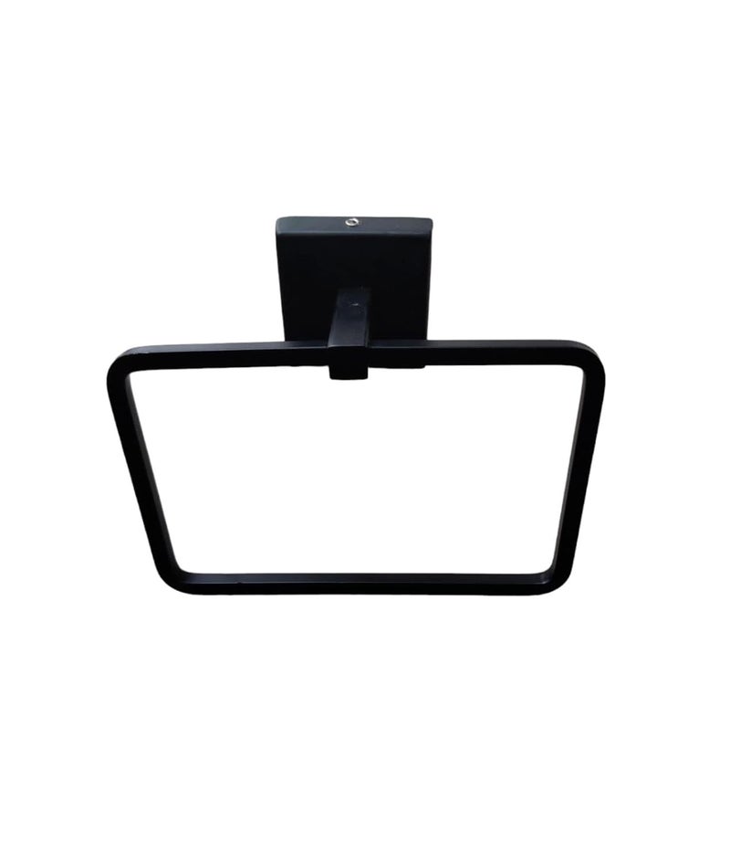 NTCD Towel Ring Sq Black Matt Finish 2  - Image 2