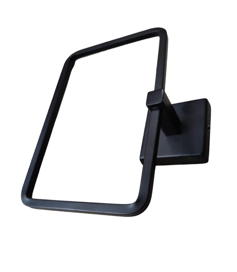 NTCD Towel Ring Sq Black Matt Finish 2  - Image 1