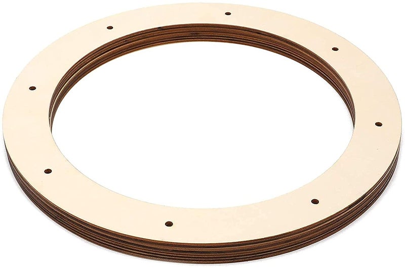 CLITHS Pack of 4 pcs Wooden Floral Craft Rings, Wreath Frames for Crafts, Wooden Floral Wreath Rings for Making Wedding Wreath Decor and Wall Hanging Craft (Inner 6IN x Outer 8.5IN) - Image 3