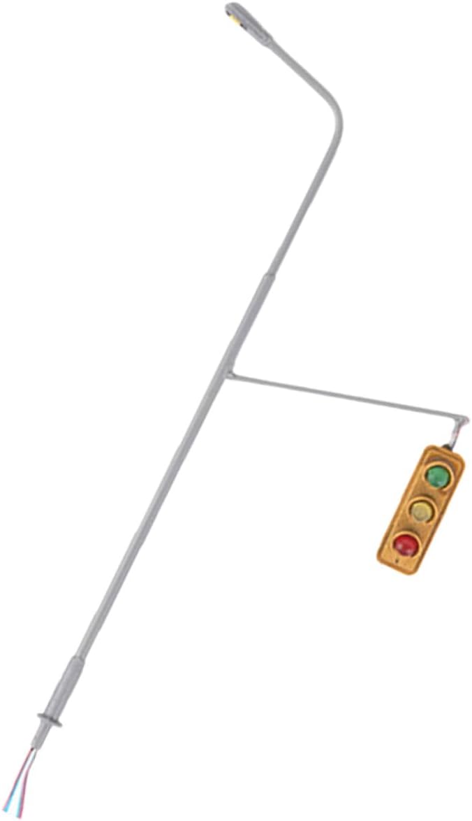 نموذج مصغر لضوء السكة الحديد لمشهد طاولة الرمل، إشارة واقعية مع ضوء LED أبيض، سطح أملس، مادة بناء زخرفية لتخطيط القطار والمنازل المصغرة - Image 1