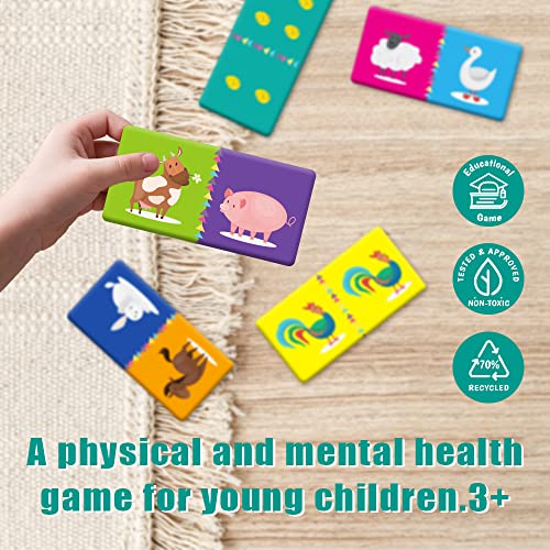 LithoConcepts DoubleSide Dominoes GamesAnimal Dominoes for Kids Ages 48Super Fun Family GameMake A Great Gift for PreschoolEducational Toys for 3 Year Old - Image 5