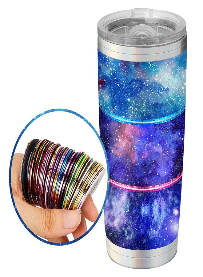 Patelai 69 Rolls Striping Tape for Tumblers Vinyl Pinstripe Nail Thin Washi Tape Self Adhesive with Dispenser Case for Epoxy DIY Tumblers Nail Decoration Crafts, 1 mm and 3 mm - Image 5
