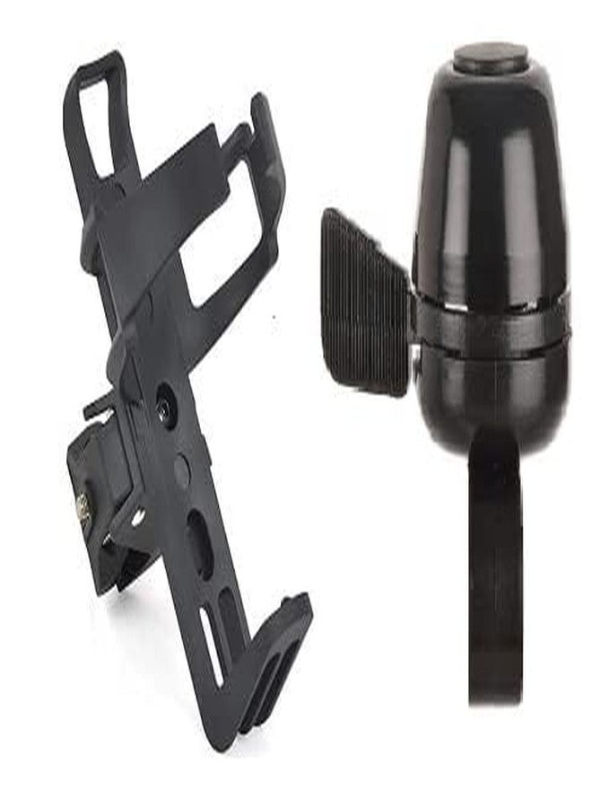 FCCRACING Bottle Holder with Cycle Bell for Bicycle Water Bottle Cage Holder Bracket with Adjustable Clamp - Image 1