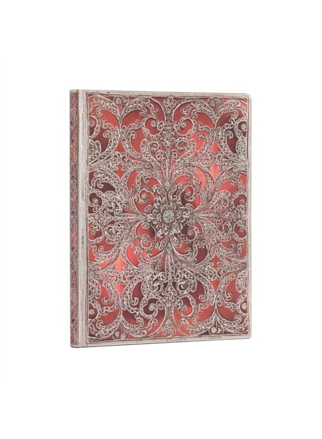 Garnet Silver Filigree Collection Ultra Unlined Softcover Flexi Journal - Paperback