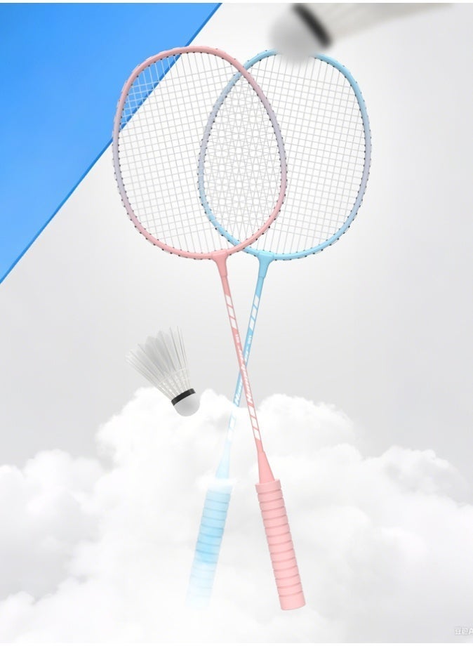 الحلم طقم تنس ريشة من قطعتين، مجموعة رياضات خارجية، تتضمن حقيبة تنس ريشة واحدة، مضربين، 3 كرات ريشة. مثالية للمبتدئين وللألعاب الخارجية. - Image 4