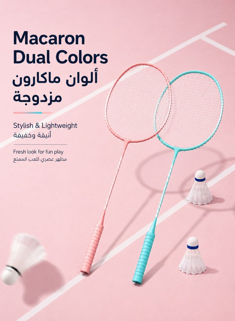 RUIYADA 2-piece badminton set, outdoor sports set, badminton set includes 1 badminton bag, 2 rackets, 3 shuttlecocks. Great for beginners and outdoor games - Image 4