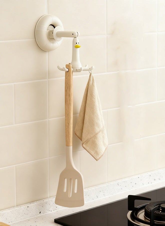 HOMESTAR Hanging Utensil Holder Hooks Kitchen Utensil Hanger Wall Mount 360° Rotating Folding Hook Strong Suction Cup Hook Utensil Rack for Kitchen Bathroom Cabinet （1pc） - Image 2