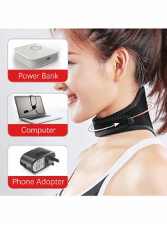 Excefore Electric Neck Warmer Wrap Neck Heating Pad for Shoulder Cervical Pain Relief Portable Size Heated Neck Massager with Three Adjustable Heat Modes Black  - Image 2