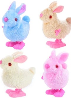 Excefore Bunny Jumping Chick Wind Up Toy, 8 Pcs Novelty Chicken Hopping Windup Toy for Kids, Easter Egg Hunt Basket, Stocking Stuffers, Party Favors, Birthdays  - Image 1