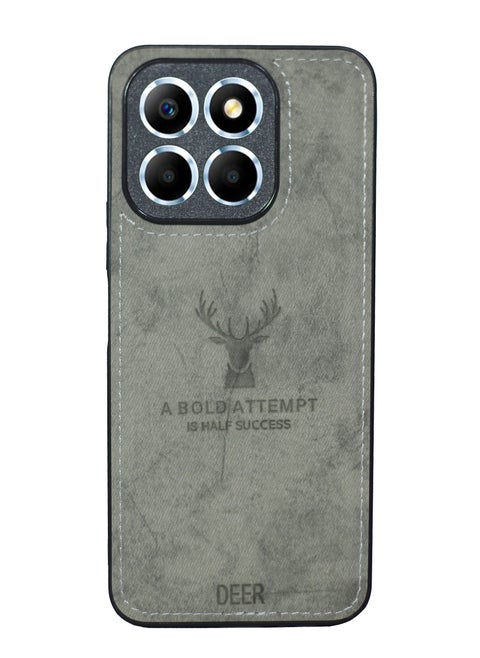 Digital Luxury Soft Texture Patterned TPU Cloth Case, Dirt-Resistant, Anti-Shock, Anti-Fingerprint, Full Body Protective For Honor X8C (Gray)