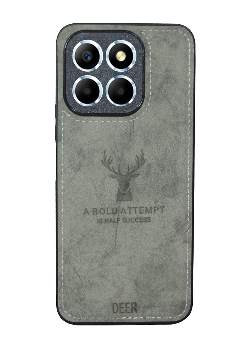 Generic - Digital Luxury Soft Texture Patterned TPU Cloth Case, Dirt-Resistant, Anti-Shock, Anti-Fingerprint, Full Body Protective For Honor X8C (Gray) - Image 1