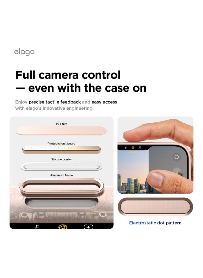 Elago Magnetic Leather case for iPhone 17 Pro MAX (2025) [Camera Control Button Cover] Vegan Leather, Shockproof, Water-Resistant [Magsafe Compatible] - Light Pink - Image 4