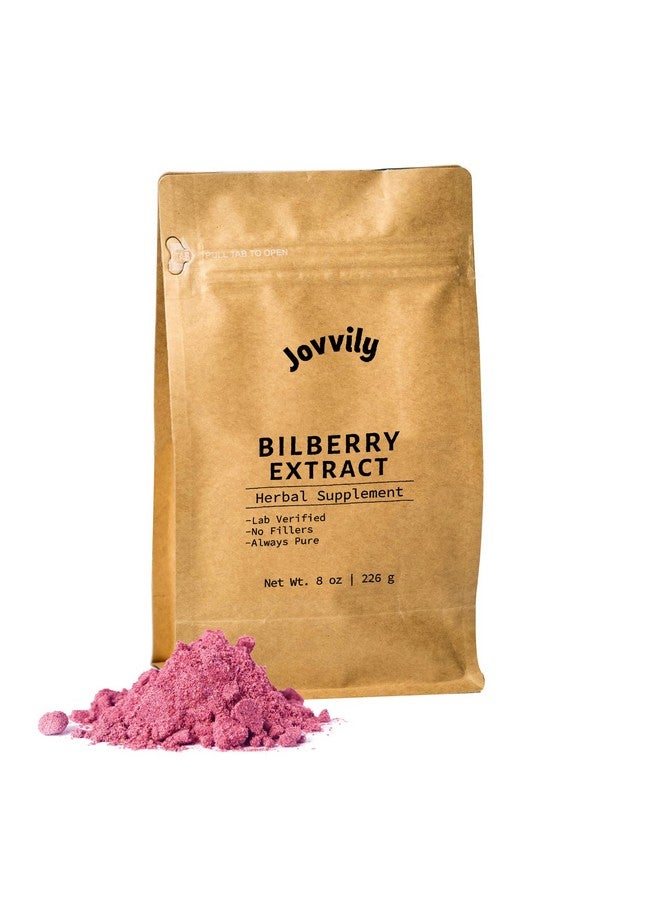 Jovvily Bilberry Extract Powder - 8 oz - Herbal Supplement - Always Pure - No Fillers - Image 1