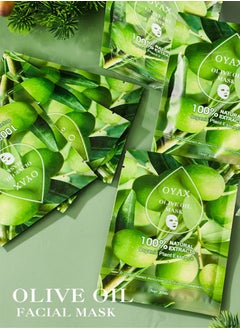 OYAX Facial Sheet Mask Olive Oil Skin Care Face Masks Overnight Collagen Clarifying Nourishing Firming Beauty Facial Mask Anti-aging Hydrating  - Image 3