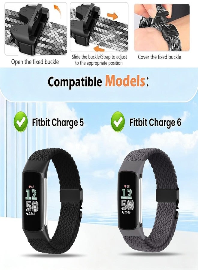 Sundara Nylon Braided band Compatible with Charge 6/5 Elastic Band for Charge 5/6 Parachute buckle Women Men - Image 3