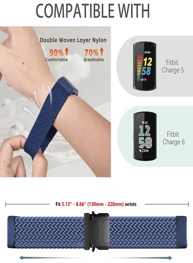 Sundara Nylon Braided band Compatible with Charge 6/5 Elastic Band for Charge 5/6 Parachute buckle Women Men - Image 4